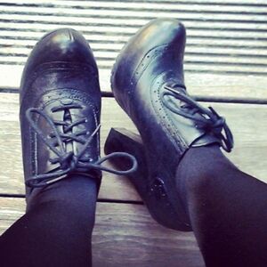 Vintage Kork-Ease Black Booties Shoes size 6